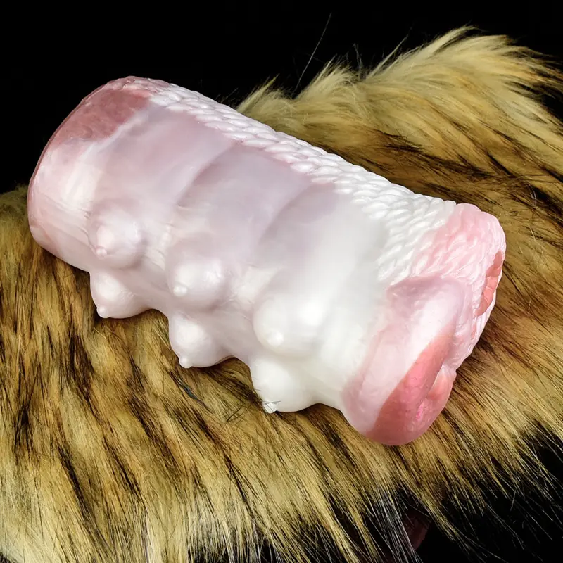 🐶 Canine Masturbator - Realistic Pregnant Dog Vagina Male Stroker with Dual-Hole Design
