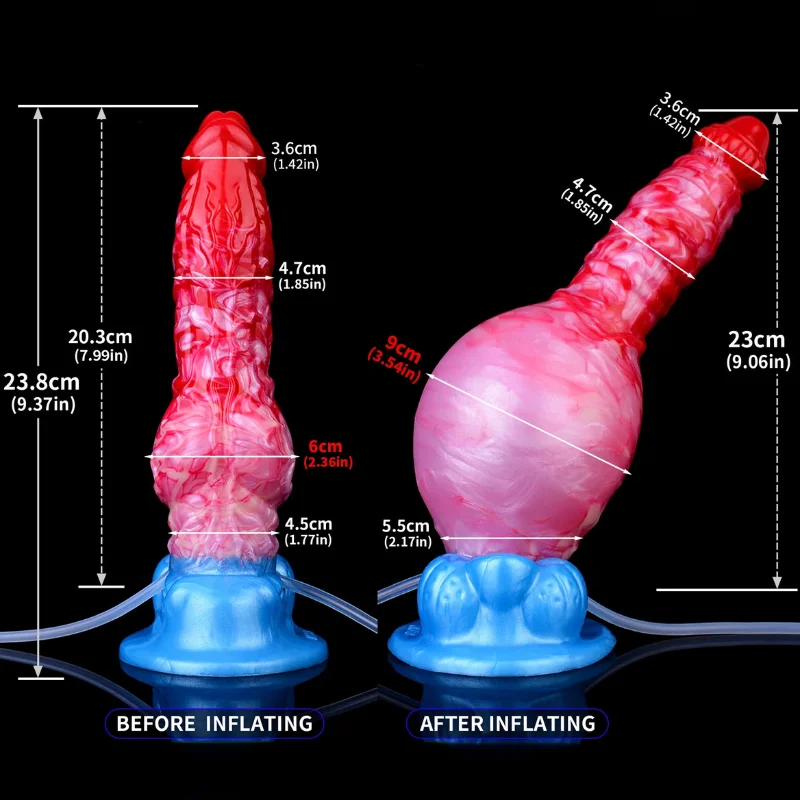🐶 Cumming Dog Dildo - Masturbateur féminin réaliste avec fonctions de gonflage et d'éjaculation