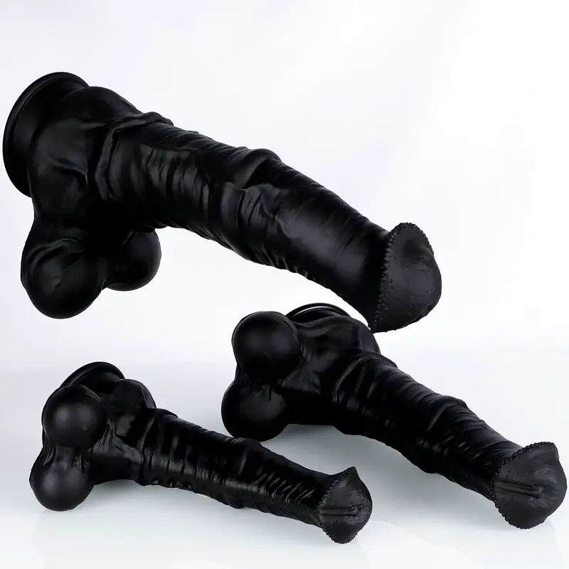 🐴 Giant Realistic Black Horse Cock Dildo: Unleash Your Beastly Fantasies with FurryDildo