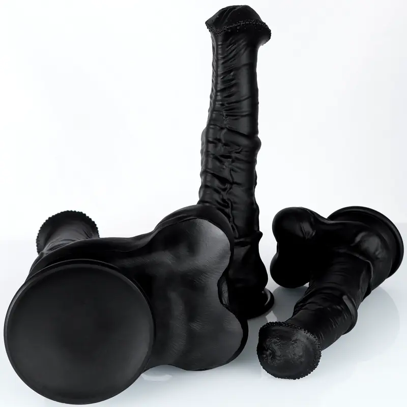 🐴 Giant Realistic Black Horse Cock Dildo: Unleash Your Beastly Fantasies with FurryDildo