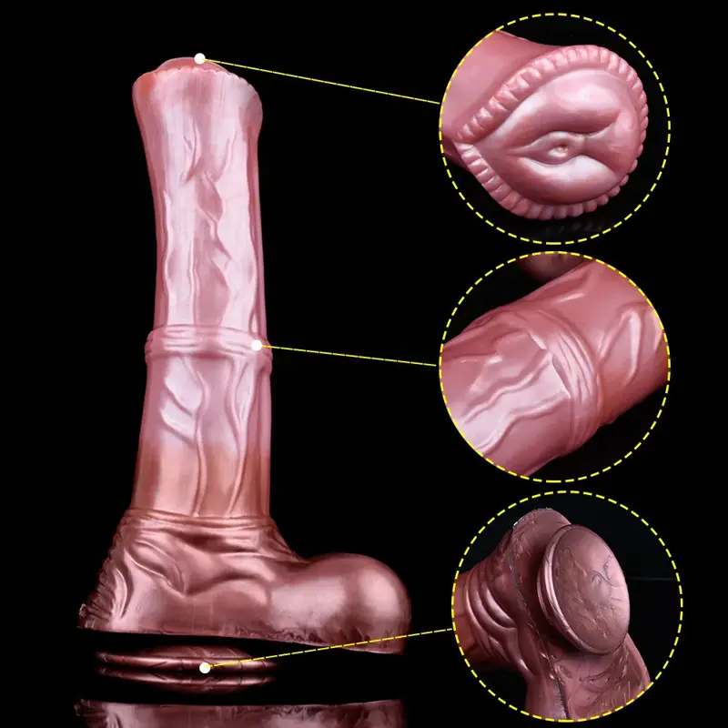 Gode pour le cul de cheval : Gode Anal en silicone couleur viande réaliste avec ventouse
