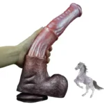 🐴 Riesiger Pferdepenis-Dildo - Reite den braunen Hengst deiner wildesten Fantasien