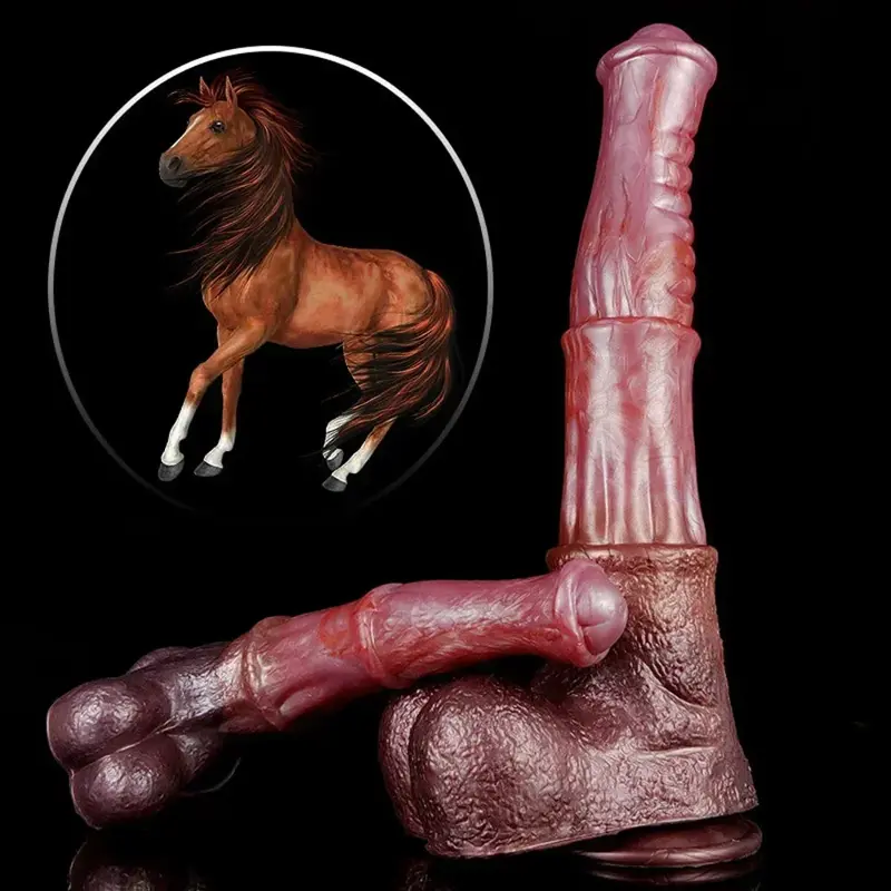 🐴 Riesiger Pferdepenis-Dildo - Reite den braunen Hengst deiner wildesten Fantasien