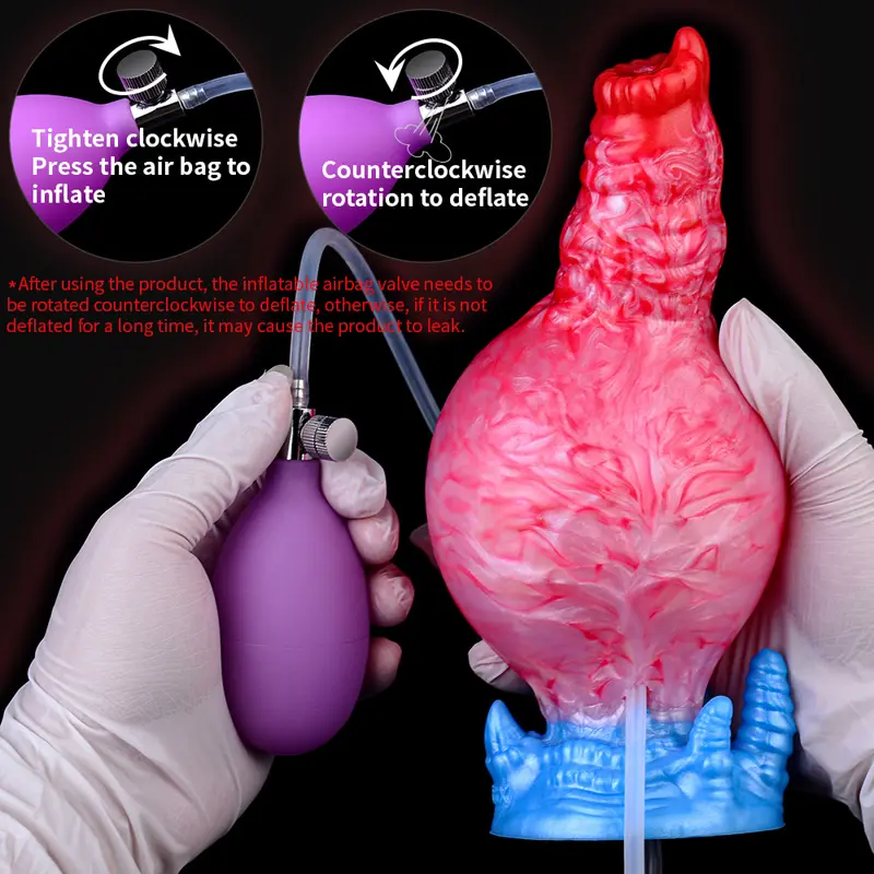 🐶 Ultimate Inflatable Ejaculating Dog Dildo - Realistic Canine Sex Toy for Intense Play