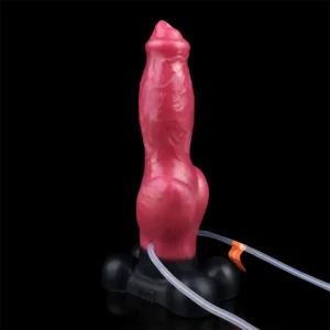 Inflatable Dog Knot Dildo - Realistic Silicone Sex Toy for Female Masturbation