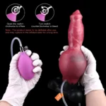 🐶 Inflatable Dog Knot Dildo - Realistic Silicone Sex Toy for Female Masturbation