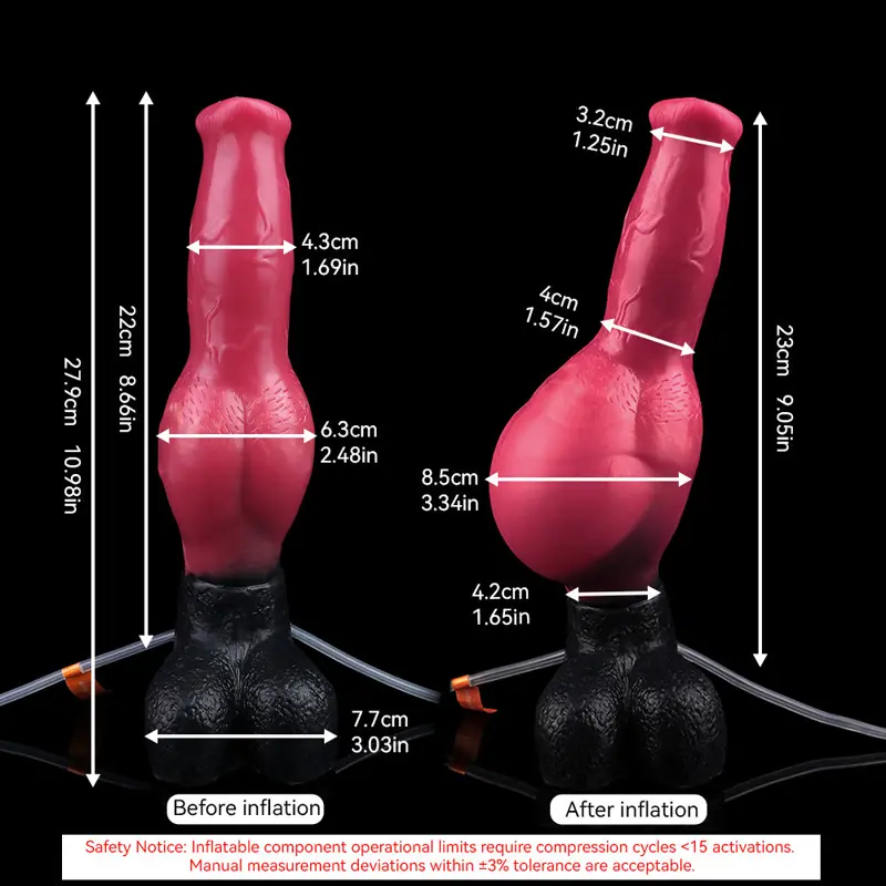 🐴 Inflatable Horse Dildo with Ejaculation Function-Ride the Dark Stallion's Passion