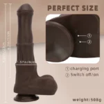 🐴 Remote Control Thrusting Brown Horse Dildo: Vibrating & Multi-Mode for Intense G-Spot Stimulation