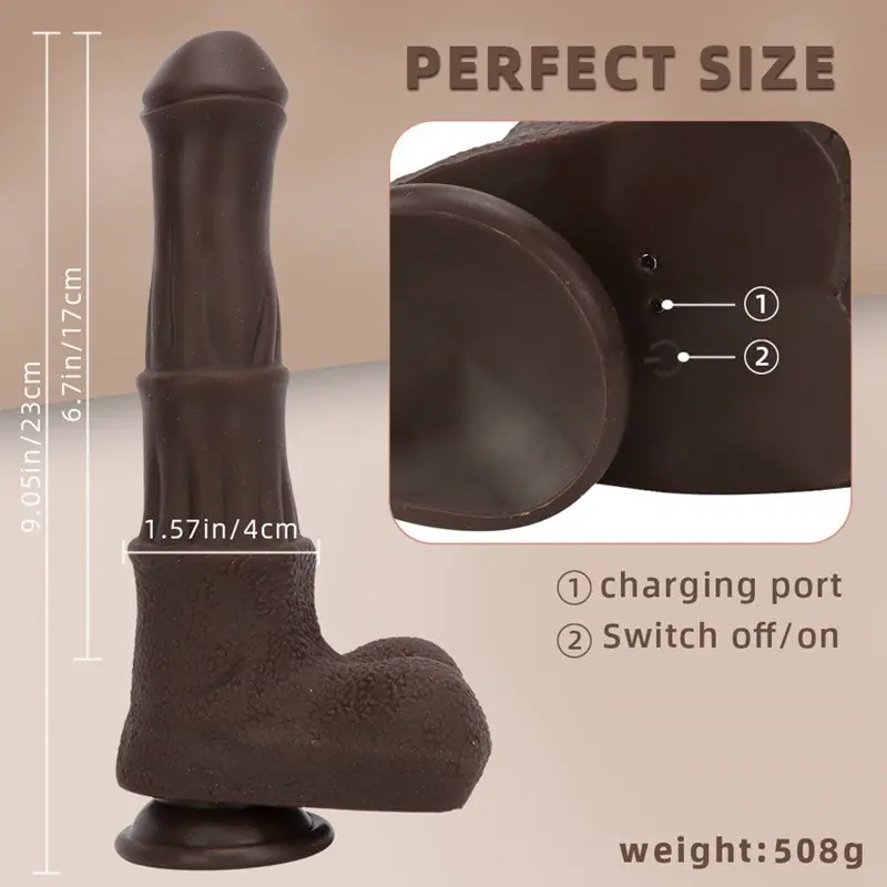 🐴 Remote Control Thrusting Brown Horse Dildo: Vibrating & Multi-Mode for Intense G-Spot Stimulation