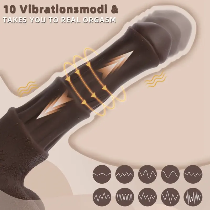 🐴 Remote Control Thrusting Brown Horse Dildo: Vibrating & Multi-Mode for Intense G-Spot Stimulation