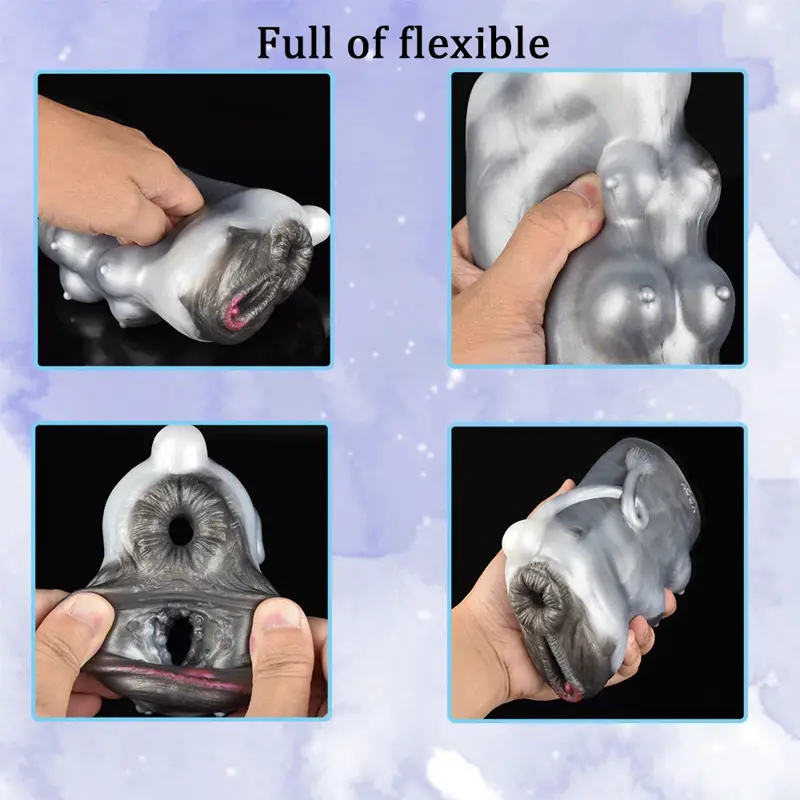 🐮 Realistic Cow Vagina Sex Toy with Penis Massage Feature for Men - FurryDildo