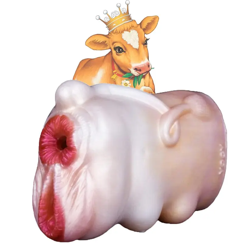 🐮 Cow Pussy Toys - Masturbateur anus et vagin en silicone pour hommes avec design réaliste