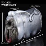 🐮 Realistic Cow Vagina Sex Toy with Penis Massage Feature for Men - FurryDildo