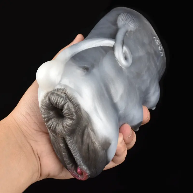 🐮 Realistic Cow Vagina Sex Toy with Penis Massage Feature for Men - FurryDildo