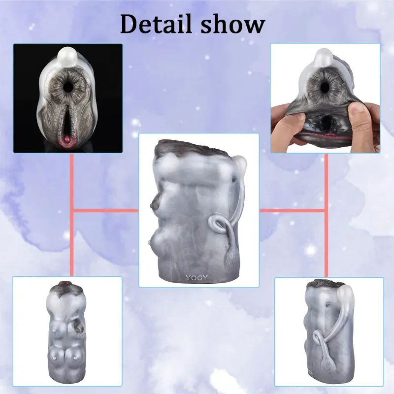 🐮 Realistic Cow Vagina Sex Toy with Penis Massage Feature for Men - FurryDildo