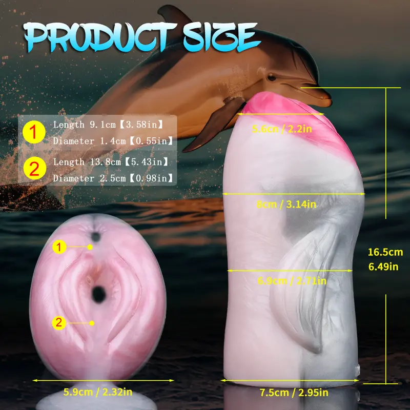 🐬 Dive into Pleasure - Ultra-Realistic Dolphin Pocket Pussy for Aquatic Fantasy