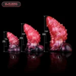 ๐ Realistic Scale Dragon Dildo Butt Plug - Blood Red Silicone Tentacle-Inspired Sex Toy by FurryDildo