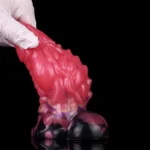 ๐ Realistic Scale Dragon Dildo Butt Plug - Blood Red Silicone Tentacle-Inspired Sex Toy by FurryDildo