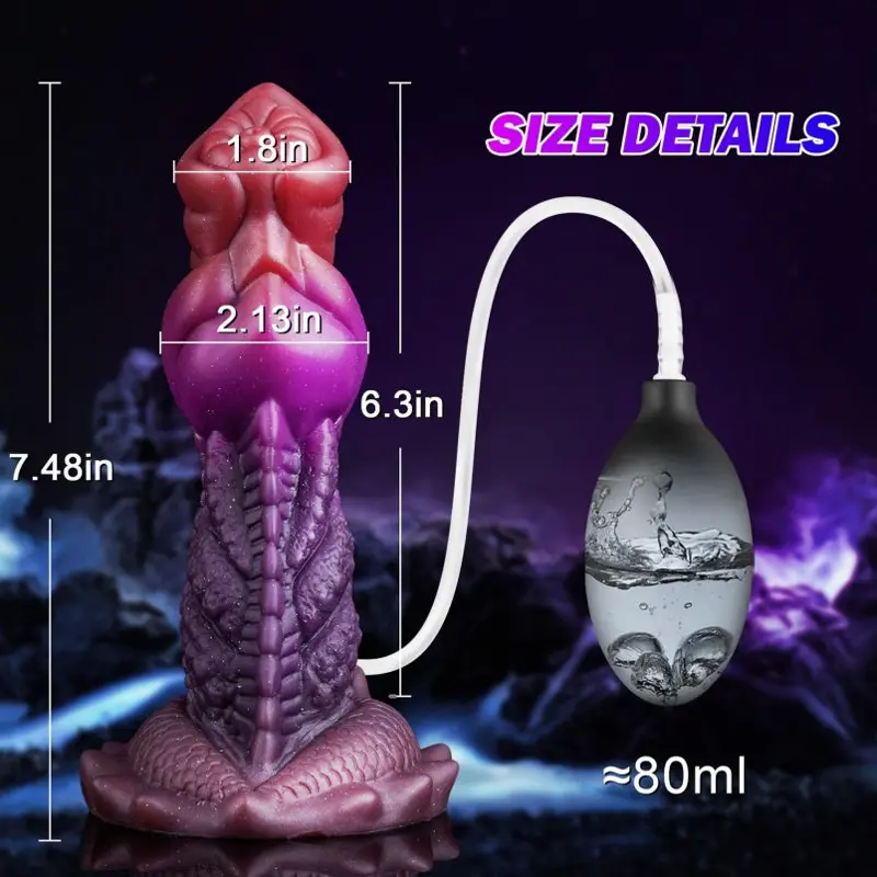 👽 Gode Alien Ejaculant : Jouet sexuel multi-stimulation inspiré des monstres avec base à ventouse
