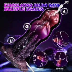 👽 Ejaculating Alien Dildo: Monster-Inspired Multi-Stimulation Sex Toy with Suction Cup Base