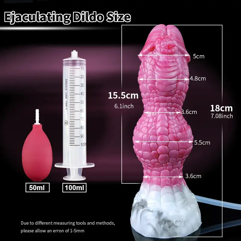 🐉 Ejaculating Dragon Dildo with Knotted Design - Premium Silicone Sex Toy
