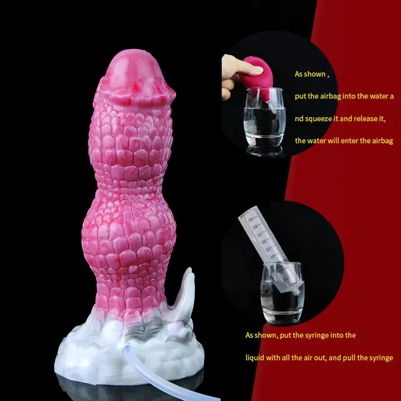 🐉 Ejaculating Dragon Dildo with Knotted Design - Premium Silicone Sex Toy
