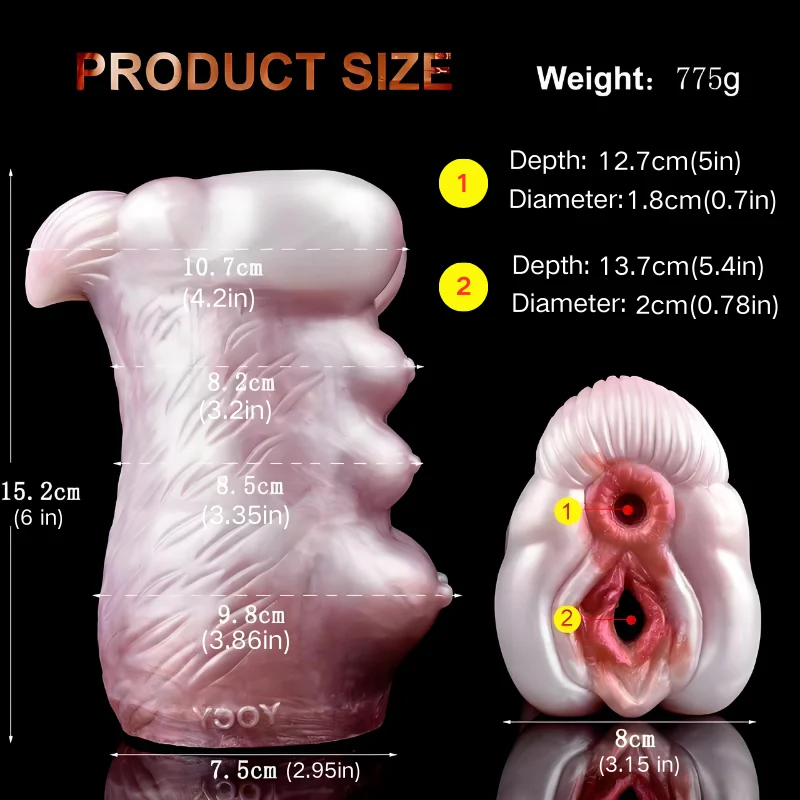 🐮 Furry Cow Masturbator - Demonic Fox Fantasy Pocket Pussy Premium Sex Toy for Men
