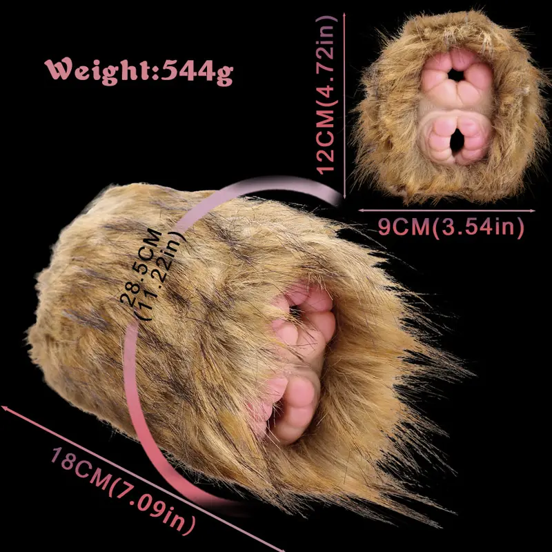 🐒 Furry Monkey Pocket Pussy - Masturbateur animal fantastique avec fourrure et double trous