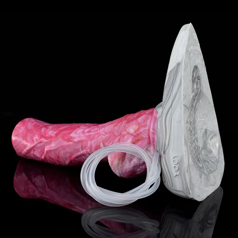 🐺 Großer Wolf Penis Dildo - 11 Zoll Ejakulierender Anal Sex Toy in Lavendel & Rot Blut