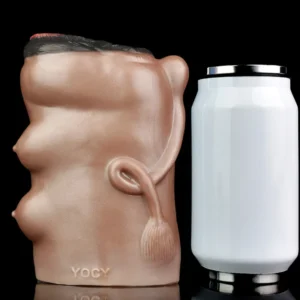 🐮 Silicone Ebony Cow Vagina Male Masturbator - FurryDildo Realistic Cow Pussy Sex Toy