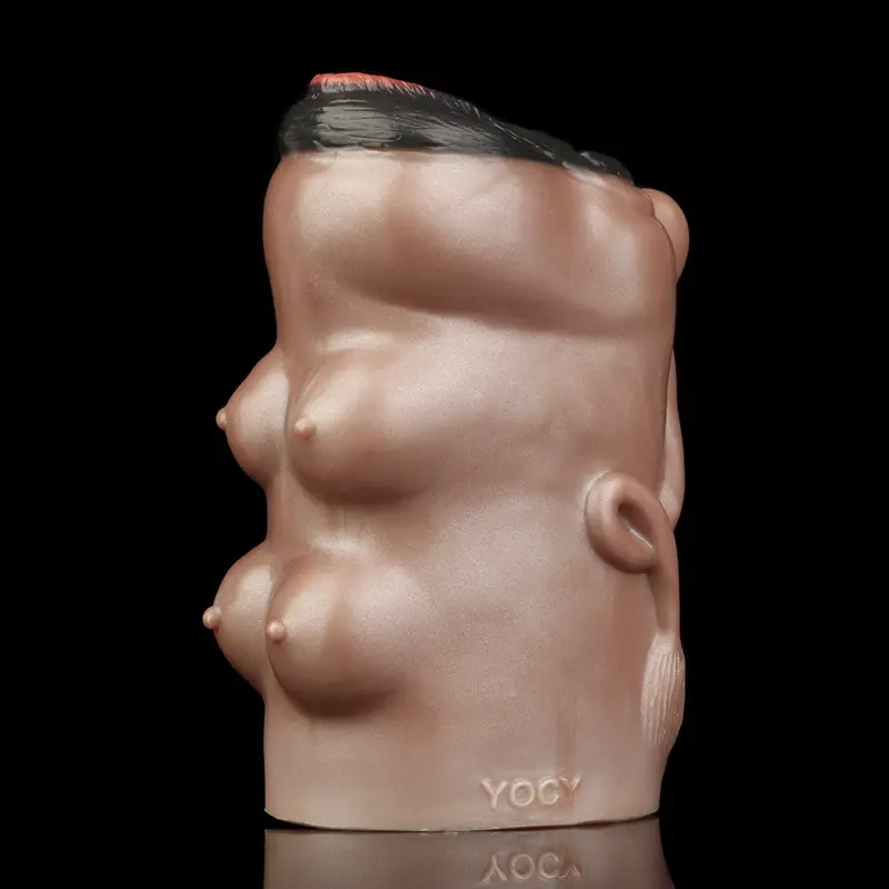 🐮 Silicone Ebony Cow Vagina Male Masturbator - FurryDildo Realistic Cow Pussy Sex Toy