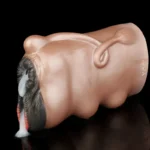 🐮 Silicone Ebony Cow Vagina Male Masturbator - FurryDildo Realistic Cow Pussy Sex Toy