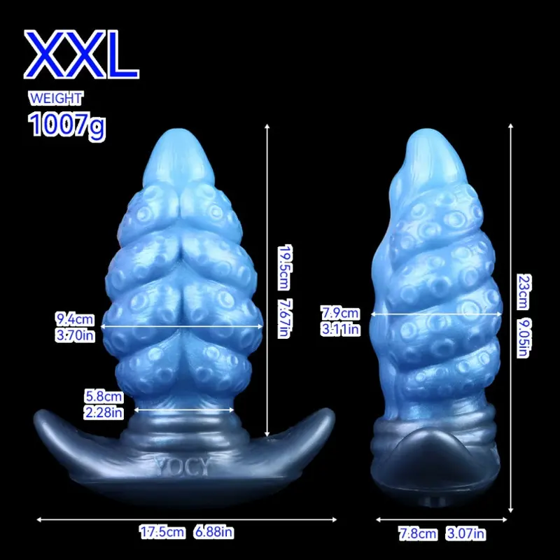 👽 FurryDildo Silicone Tentacle Butt Plug Dildo - Anchor Your Pleasure with Deep Sea Alien Aesthetic