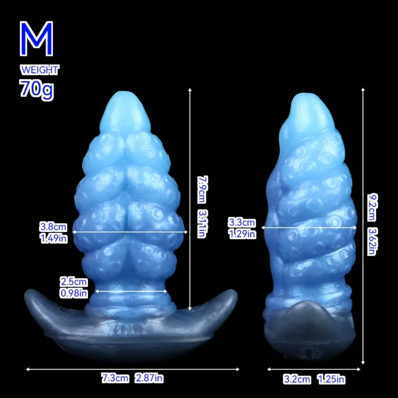 👽 FurryDildo Silicone Tentacle Butt Plug Dildo - Anchor Your Pleasure with Deep Sea Alien Aesthetic