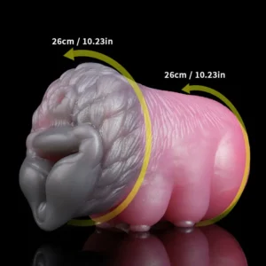silicone wolf masturbator with fur