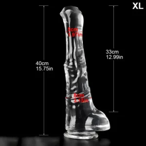 transparent horse dildo