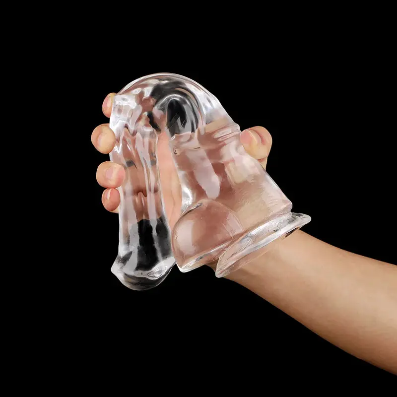 🐴 Transparent Horse Dildo - Realistic Water-Clear Silicone Equine Sex Toy