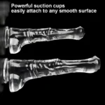 🐴 Transparent Horse Dildo - Realistic Water-Clear Silicone Equine Sex Toy