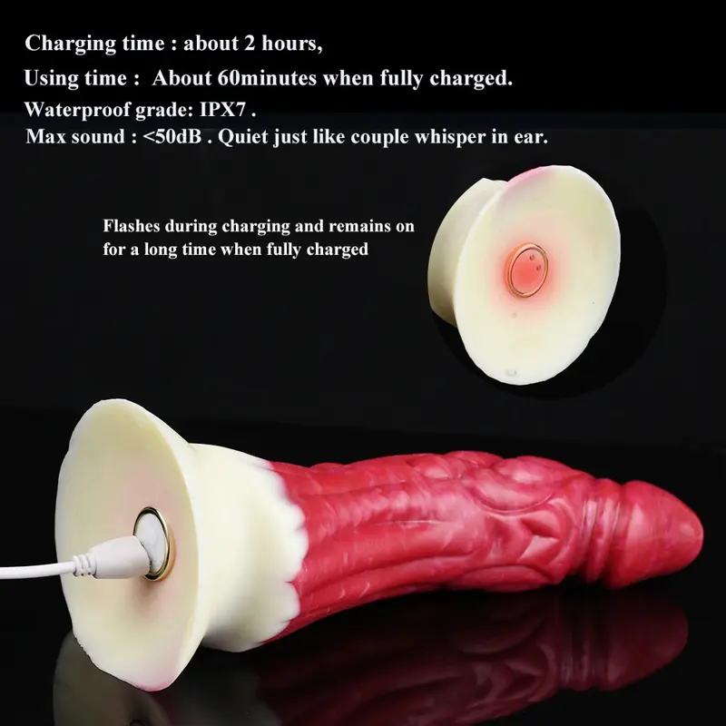 Vibrierender Drachen-Dildo mit Fernbedienung - Premium-Silikon-Fantasy-Sextoy