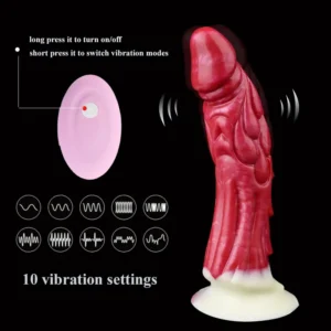 🐉 Vibrating Dragon Dildo with Remote Control - Premium Silicone Fantasy Sex Toy