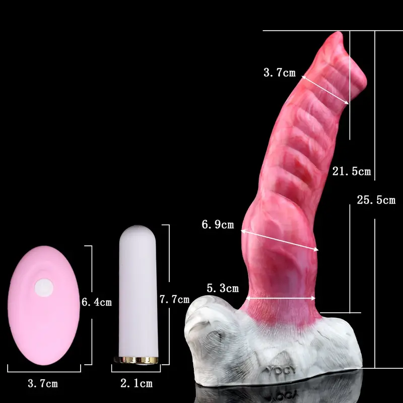 Ferngesteuerter vibrierender Wolfsdildo - riesiger 10-Zoll-G-Punkt-Stimulator