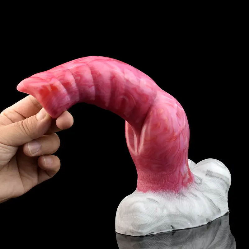 Ferngesteuerter vibrierender Wolfsdildo - riesiger 10-Zoll-G-Punkt-Stimulator