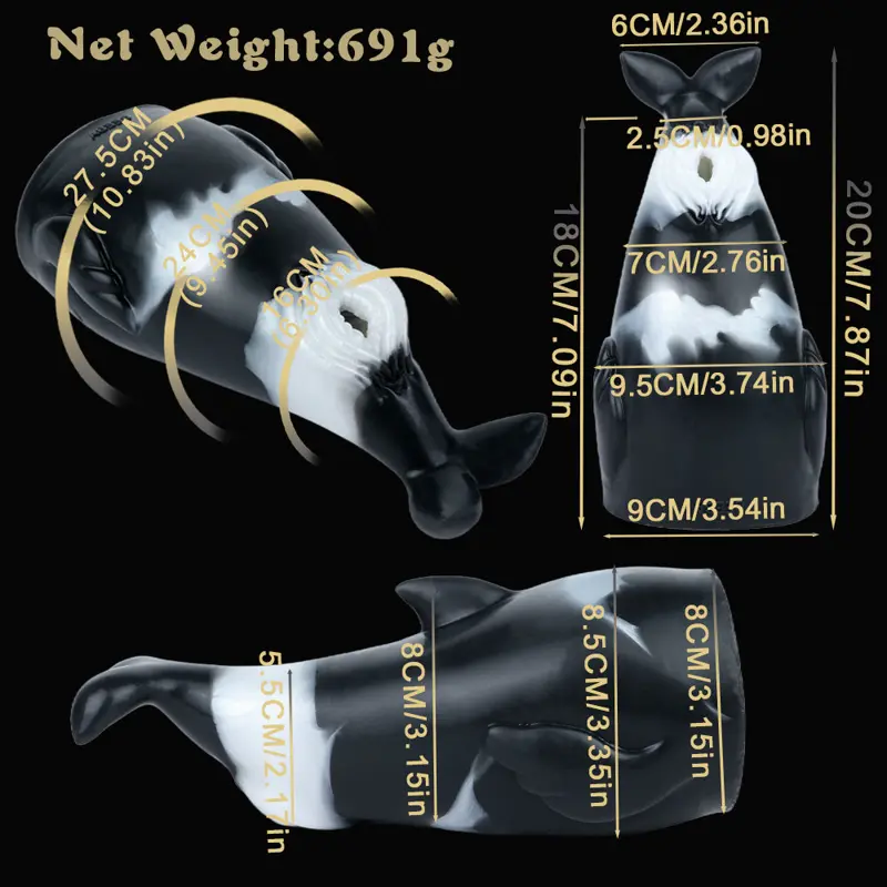 🐳 Leviathan's Embrace - Whale Pussy Fleshlight with Baleen Texture & Cetacean Suction