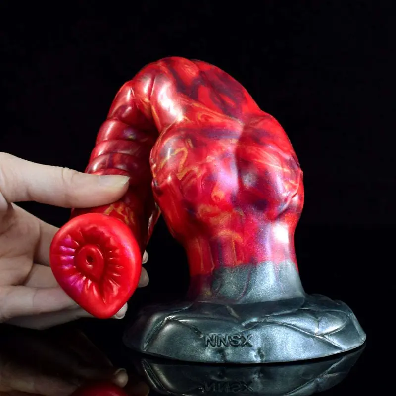 🐺 Hellfire Red Wolf Knot Dildo - Realistisches Anal Sex Toy für ultimatives Vergnügen