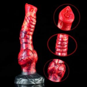 🐺 Hellfire Red Wolf Knot Dildo - Realistisches Anal Sex Toy für ultimatives Vergnügen