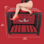 BDSM Dog Cage for Humans – Heavy-Duty Petplay Prison with Adjustable Bondage Bars
