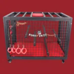BDSM Dog Cage for Humans – Heavy-Duty Petplay Prison with Adjustable Bondage Bars