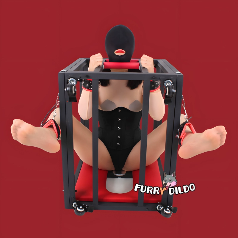 Small BDSM Sex Cage - Compact Human Pet Cage for Puppy/Kitten Play & Bondage Training