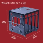 Steel Bondage Sex Cage - 70x60x63cm Lockable Dungeon for Pet Training