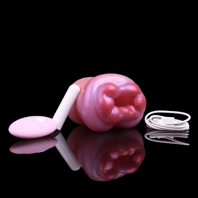 🐆 Fleshlight vibrant Clouded Leopard - Masturbateur télécommandé de 3,35 pouces avec lèvres roses bouffies